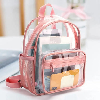 Transparent Contrasting Color Waterproof Children'S Backpack Suitable For Girls, Boys, Swimming, Outdoor Sports, And Travel