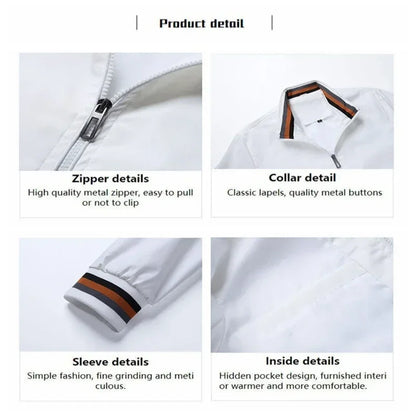 spring and autumn new trend men's stand collar jacket outdoor leisure sports zipper golf men baseball clothing fashion coat