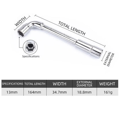 Socket wrench L type 7 type pipe type double head elbow perforated hexagon socket pipe wrench set