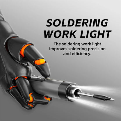 Saldatore USB con regolazione intelligente della temperatura, set di saldatore senza fili con luce di lavoro a LED