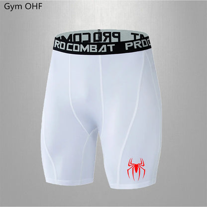 MMA Men Shorts Fitness Workout Inseam Bodybuilding Knickers Male Muscle Alive Elastic Compression Tights Skinny Legging