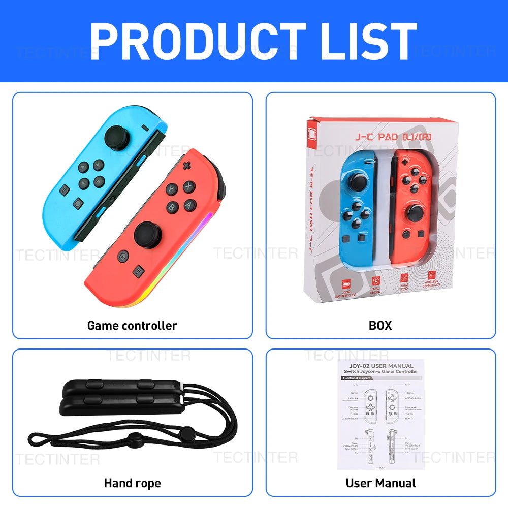 Compatibile con NS Switch/Lite/OLED Controller Joypad Wireless Joystick Gamepad Controle con funzione Wake-up/Screenshot