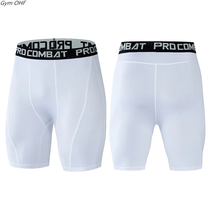 MMA Men Shorts Fitness Workout Inseam Bodybuilding Knickers Male Muscle Alive Elastic Compression Tights Skinny Legging