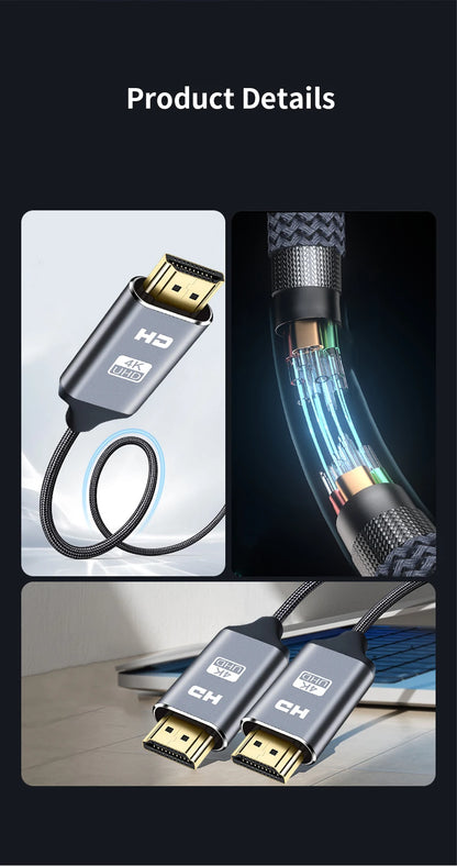 NIERBO HDMI Cable 2.0 4K Cable for PS4 PS3 Xbox Fire TV Stick Blue Ray Player HDR High Speed Ethernet 4K 60Hz Male 3FT 6FT 10FT