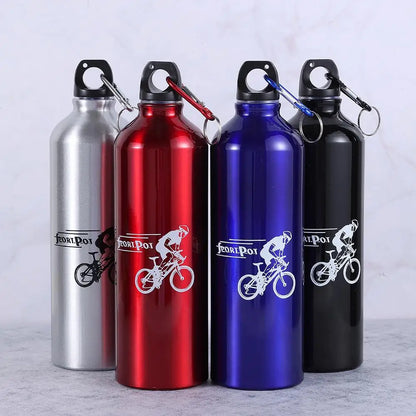 Aluminum Alloy 750ml Bicycle Water Bottle Food Grade Sports Fitness Running Riding Camping Hiking Kettle Leak-proof Bike Bottle