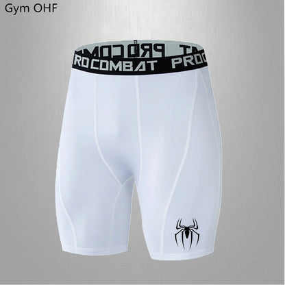 MMA Men Shorts Fitness Workout Inseam Bodybuilding Knickers Male Muscle Alive Elastic Compression Tights Skinny Legging