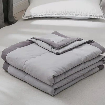 Plain Duvets Spring Summer Soft Comforter Quilt Skin-friendly Washable Dorm Twin Double Size Lightweight Bedding Bedroom Quilted