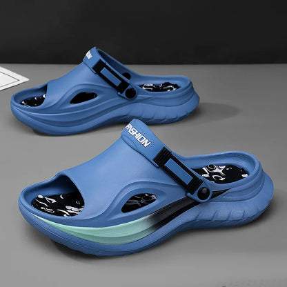 Summer Men's Massage Slippers Indoor Outdoor Sandals Beach Comfortable Soft Slides Clogs Casual Shoes Home Men Outdoor Sandals