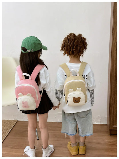 Children's Kindergarten Backpack Cute Cartoon Toddlers Girls' School Backpack Fashion Lightweight Kids Boys Canvas Shoulder Bag