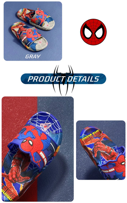 Cartoon Anime Children's Toddler Slippers Superhero Pattern Open Toe Sandals For Boys And Girls Slides