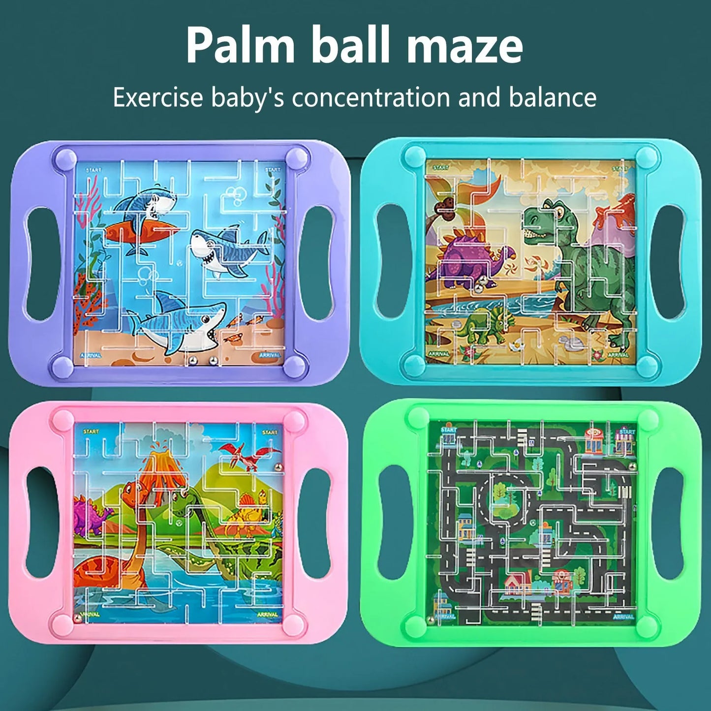 3D Maze Ball Kids Balance Gravity Memory Sequential Puzzle Montessori Early Education Gifts for Baby Educational Toys Best Gifts