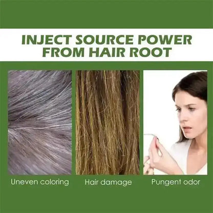 Natural Plant Herbal Hair Dye Shampoo 5 Minutes Change Hair Color Non-irritating Repairs Gray White Fashion Hair Care Women Men