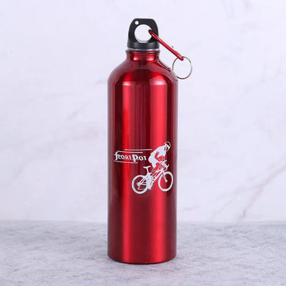 Aluminum Alloy 750ml Bicycle Water Bottle Food Grade Sports Fitness Running Riding Camping Hiking Kettle Leak-proof Bike Bottle