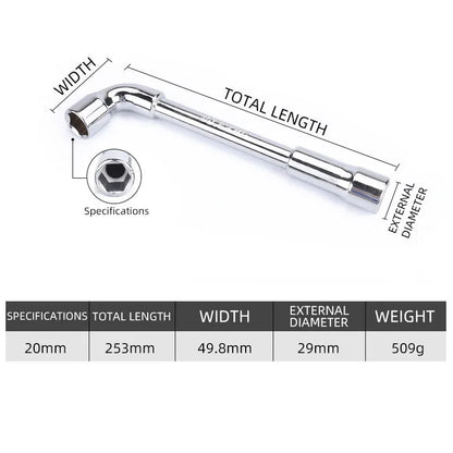 Socket wrench L type 7 type pipe type double head elbow perforated hexagon socket pipe wrench set