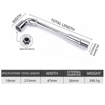 Socket wrench L type 7 type pipe type double head elbow perforated hexagon socket pipe wrench set