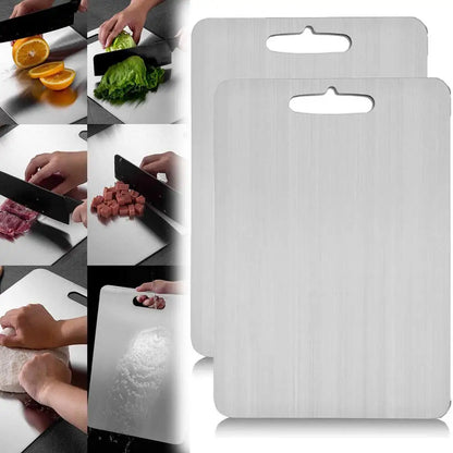 Board Kitchen Titanium Cutting Boards For Stainless  304 Steel Thickened Double-Sided Food Grade Portable Fruit Meat Chopping