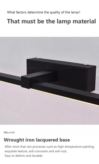 LED Wall Lamp 40/80/100cm Modern Mirror Decor Lighting Long Strip Light For Bathroom Washroom Kitchen Indoor Luminaire Lustre