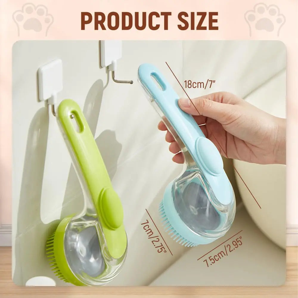 Pet Bath Brush Dog Bath Brush Dog Scrubber for Bath Bathing Dog Grooming Massage Brush for Long Short Haired Dogs Cats Shower