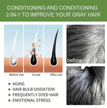 Natural Plant Herbal Hair Dye Shampoo 5 Minutes Change Hair Color Non-irritating Repairs Gray White Fashion Hair Care Women Men