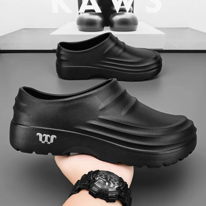 Chef Shoes For Men Kitchen Working Soft Rubber Sandals Garden Shoes Clogs Big Size 47 48