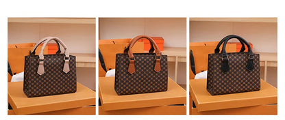 Fashion Square Small Top-handle Bags Casual Tote Pu Leather Plaid Crossbody Shoulder Bag Women Handbags For Daily Used And Gift