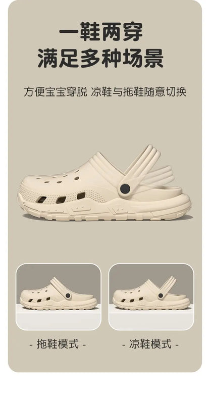 Cartoon Charms Cross Clogs Eva Soft Summer House Slippers Women's Sandals Slipper Man Shoes Kids Indoor Slipper