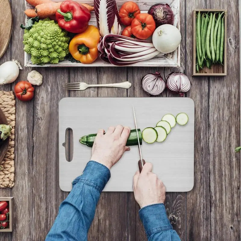 Board Kitchen Titanium Cutting Boards For Stainless  304 Steel Thickened Double-Sided Food Grade Portable Fruit Meat Chopping