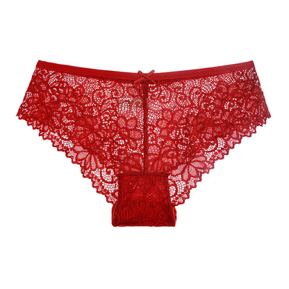 5 pezzi/set slip in rete M-2XL mutandine in pizzo biancheria intima sexy trasparente mutandine a vita bassa ragazze intimo lingerie