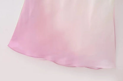 2023 Summer Women's Clothing New Tie-dye Asymmetric Dress Sleeveless Other Style Lightweight Casual Printed Dresses