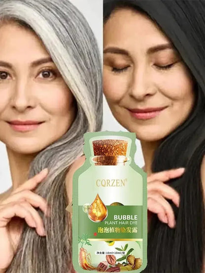 Natural Plant Herbal Hair Dye Shampoo 5 Minutes Change Hair Color Non-irritating Repairs Gray White Fashion Hair Care Women Men