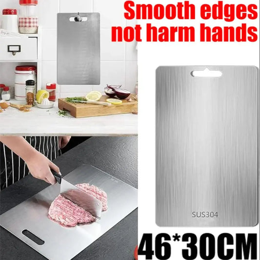 Board Kitchen Titanium Cutting Boards For Stainless  304 Steel Thickened Double-Sided Food Grade Portable Fruit Meat Chopping