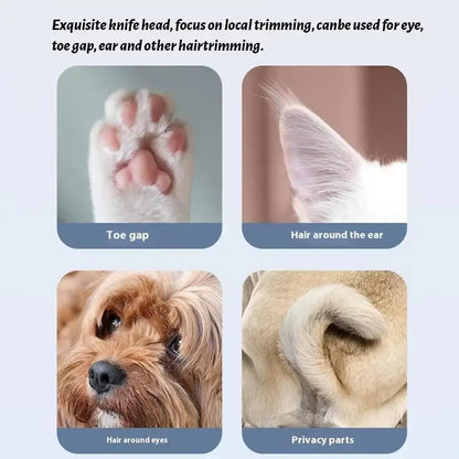 New Dog Paw Trimmer with Led Light Rechargeable Cordless Nail Grinder Shaver for Cats and Other Pets Hair Grooming Tools