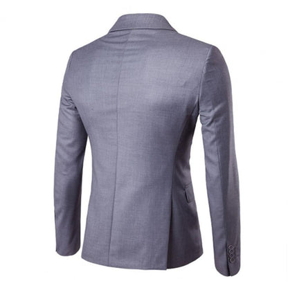 Men Blazer High Quality Business Slim Fit Single Buttons Suits Jacket Men Slim Fit Casual Wedding Groom Blazer Coats Suit Coat