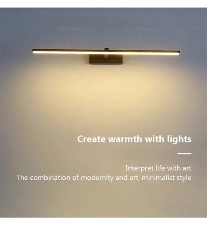 LED Wall Lamp 40/80/100cm Modern Mirror Decor Lighting Long Strip Light For Bathroom Washroom Kitchen Indoor Luminaire Lustre