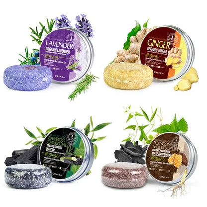 NEW Natural Ginger Handmade Shampoo Soap Cold Processed Soap Shampoo Bar 100% Pure Plant Hair Shampoos Hair Care