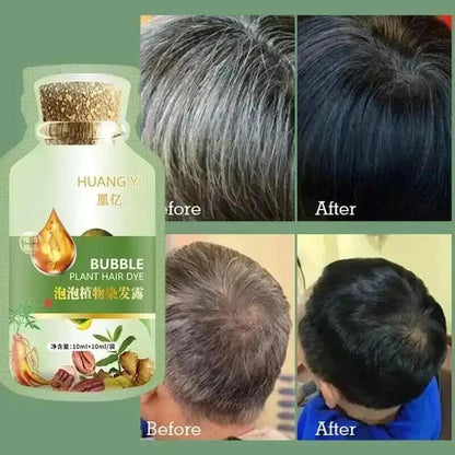 Natural Plant Herbal Hair Dye Shampoo 5 Minutes Change Hair Color Non-irritating Repairs Gray White Fashion Hair Care Women Men
