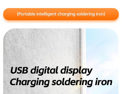 Saldatore USB con regolazione intelligente della temperatura, set di saldatore senza fili con luce di lavoro a LED