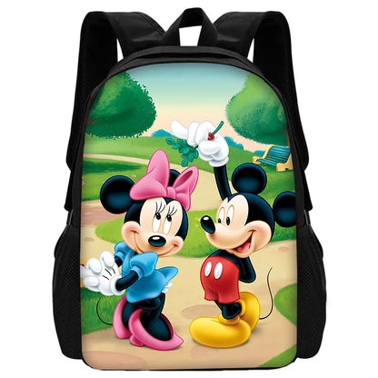 Disney Cute Mickey Minnie Child School Backpack With Shoulder Bag Pencil Bags School Bags for Boys Girls Best Gift