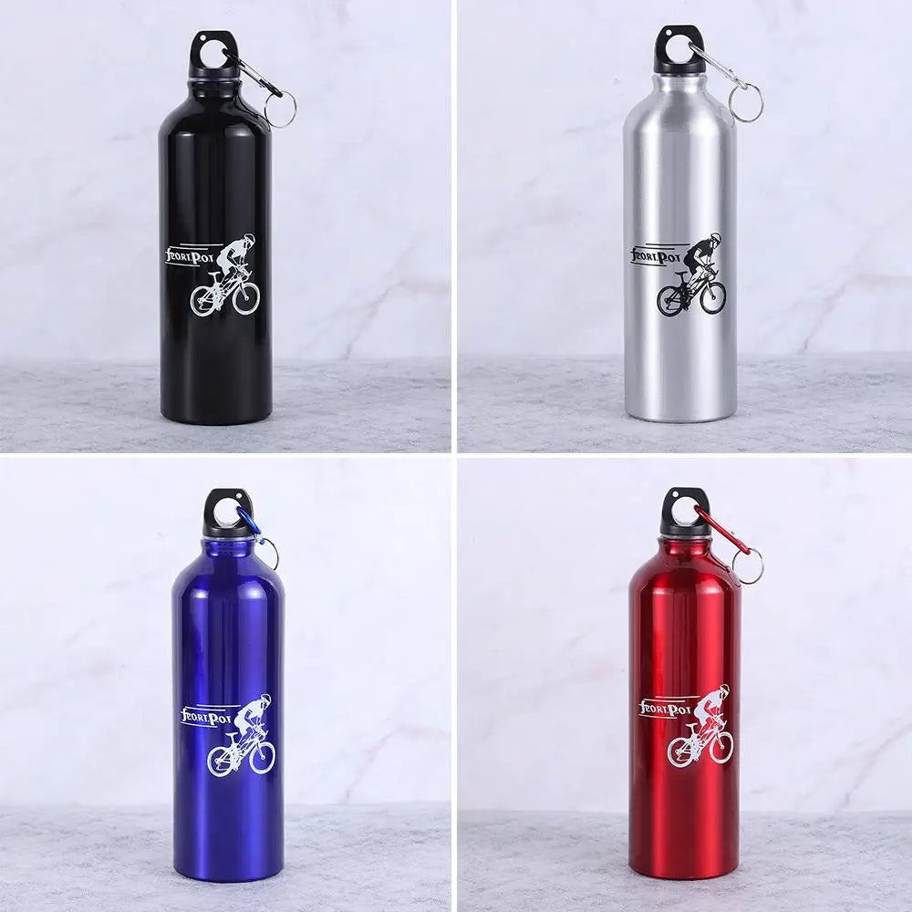 Aluminum Alloy 750ml Bicycle Water Bottle Food Grade Sports Fitness Running Riding Camping Hiking Kettle Leak-proof Bike Bottle