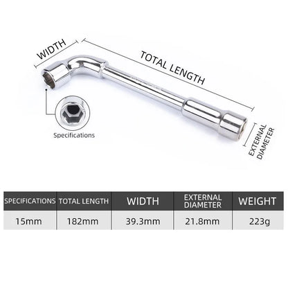 Socket wrench L type 7 type pipe type double head elbow perforated hexagon socket pipe wrench set