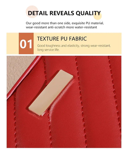 Trendy Solid Color Square Shoulder Bag, Quilted Detail Zipper Crossbody Bag For Women, Classic All-Match Wallet