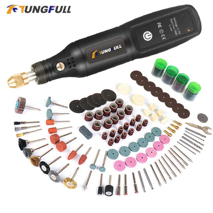 Strumento per incisione USB, utensile Dremel, trapano a batteria, utensile rotante, mini trapano elettrico senza fili, lucidatrice ricaricabile
