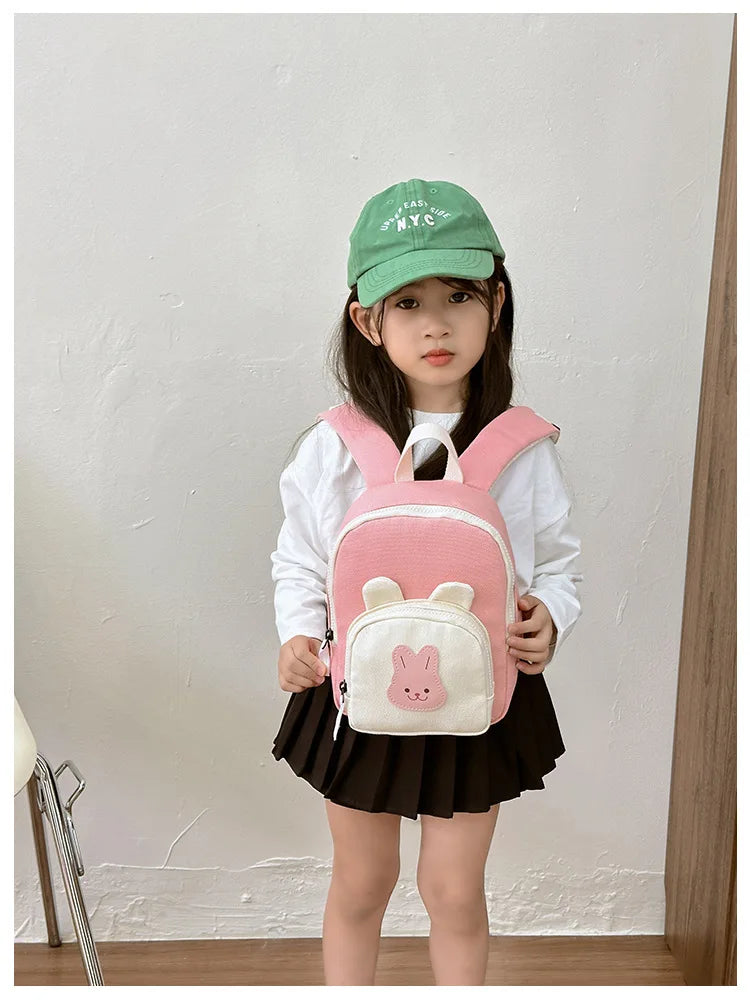 Children's Kindergarten Backpack Cute Cartoon Toddlers Girls' School Backpack Fashion Lightweight Kids Boys Canvas Shoulder Bag