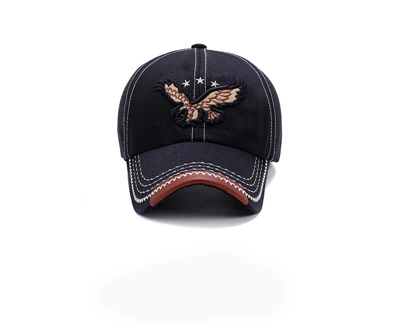 Hats Men'S And Women'S Four-Season Shade Baseball Cap Eagle Embroidery Korean Version Trendy Casual Couple Sunscreen Sun Hat