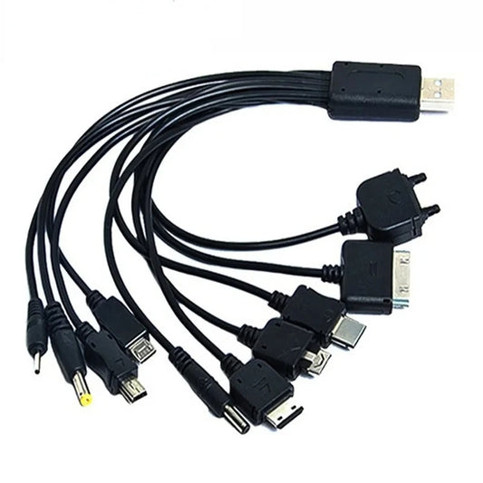 Micro USB Type C Mobile Phone Charger Adapter Plug Usb Data Cable Charging Cable Data Wire Cord for Cell Phone Universal 10 in 1