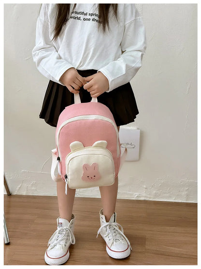 Children's Kindergarten Backpack Cute Cartoon Toddlers Girls' School Backpack Fashion Lightweight Kids Boys Canvas Shoulder Bag