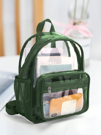 Transparent Contrasting Color Waterproof Children'S Backpack Suitable For Girls, Boys, Swimming, Outdoor Sports, And Travel
