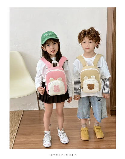 Children's Kindergarten Backpack Cute Cartoon Toddlers Girls' School Backpack Fashion Lightweight Kids Boys Canvas Shoulder Bag