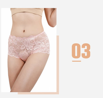 Sexy Women's Lace Panties Underwear Hollow Out Intimate Lingerie Female Lace Floral Underpants Briefs Woman Candy Color