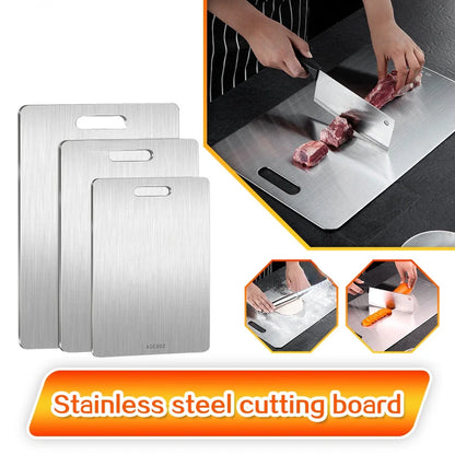 Board Kitchen Titanium Cutting Boards For Stainless  304 Steel Thickened Double-Sided Food Grade Portable Fruit Meat Chopping